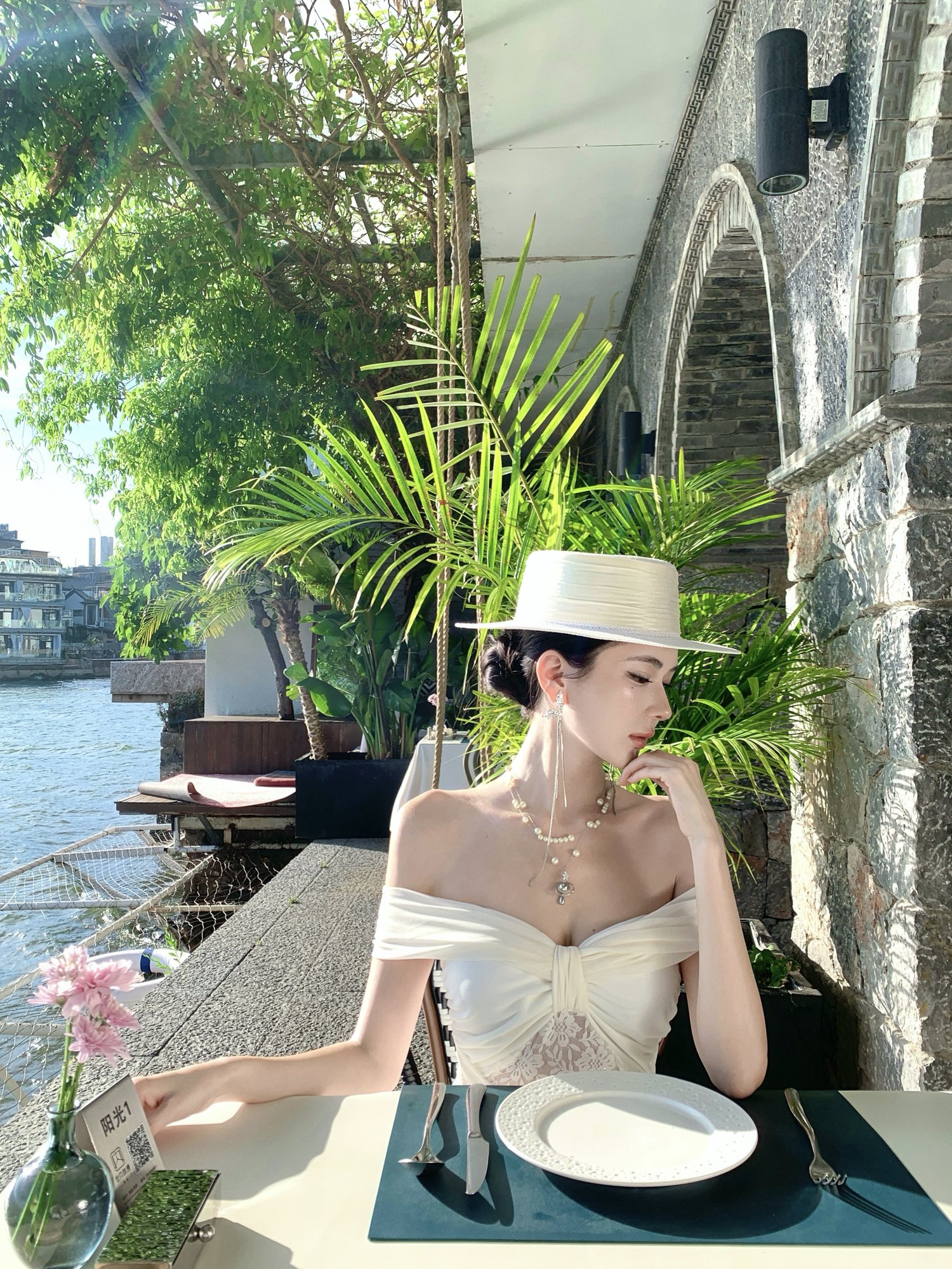 Off-Shoulder Draped Maxi Dress